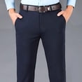 thumbnail image 1 of Chbgutlmr Dress Pants for Men Button High Waist Solid Color Suit Pants Formal Work Office Trousers Pockets, 1 of 5