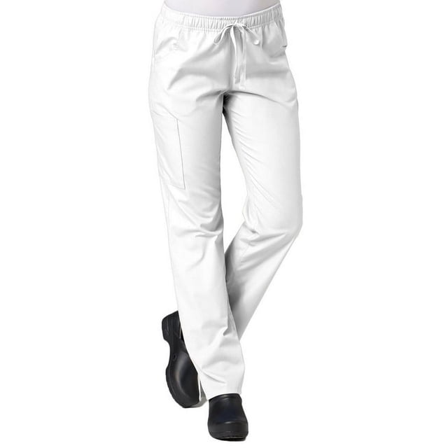 Red Panda Pantalon d'Uniforme Cargo pour Femmes à Taille Entièrement Élastique, Rouge