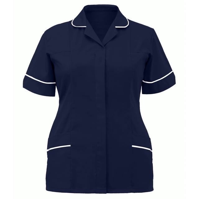 Hauts de Sarrau à Manches Courtes pour Femmes, Haut de Sarrau Boutonné pour Femmes, Chemises d'Uniforme d'Entretien Ménager, T-Shirt d'Infirmière, Haut