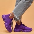 thumbnail image 2 of DXOUPM Espadrilles de Mode pour Femmes Chaussures de Course Respirantes Semelle Épaisse à Lacets Chaussures Athlétiques, 2 of 3