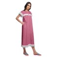 thumbnail image 3 of Moomaya Chemise de Nuit d'Allaitement à Col Rond Imprimée pour Femmes en Coton, 3 of 6