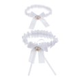 thumbnail image 4 of relayinert Beautiful Womens Lace Flower Leg Garter Belt Rings Exquisite and Charming White 33cm 5Set, 4 of 6