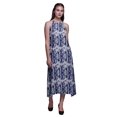 thumbnail image 1 of Bimba Robe de Plage d'Été pour Femmes, Dos Nu, Col Licou, Imprimée Teinture sur Nœuds - Petit, 1 of 6