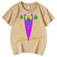 thumbnail image 4 of AJIWYH T-Shirts à Manches Courtes pour Enfants, T-Shirt Décontracté Imprimé à Col Rond à Manches Courtes pour Filles T-Shirt Chemise Décontractée, Polos à Manches Courtes pour Filles de 3-4 Ans, Kaki, 4 of 4