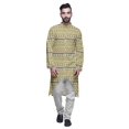 thumbnail image 1 of Atasi Long Sleeve Kurta Printed Button Down Asymmetric Designer Kurta For Boys, 1 of 5
