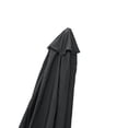 thumbnail image 2 of Fabric Parasol Durable Outdoor Patio Sunshade Umbrella 2 meter 6 Rib Black, 2 of 3