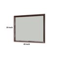 thumbnail image 5 of Benjara BM232120 35 in. Rectangular Wood Encased Mirror, Brown, 5 of 5