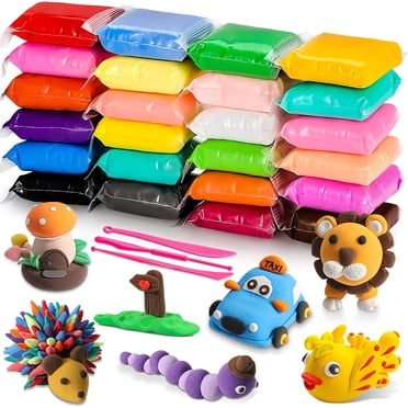 Fuebueo Ensemble de Pâte à Modeler Autodurcissante pour Enfants 36 Couleurs Sûre et Non Toxique, Pâte Auto-Durcissante Douce Bricolage pour Enfants et Adultes, Cadeau pour Garçons et Filles Pâtes à Modeler et Poterie