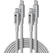 OXAA USB C to USB C Braided Fast Charging Cable 240W,(2m/6.6ft), Nylon Charger Cord with Smart E-Marker Chip, Aluminum Connectors & 480Mbps Data Transfer for Phones, Tablets & Laptops