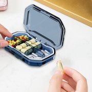 Pills Organizer Airtight Pills Box Pills Dispenser Home Travel Supplement Portable Compact Pills Box Returned Pallets #91