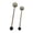 White and black, variant on arctrm 2 Pieces Singing Bowl Mallet Percussion Stick for Meditation Yoga Stretching black and red round