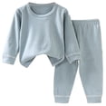 thumbnail image 1 of REDARER Girls Outfit Set Long Sleeve Top and Bottom Seamless Comfortable for Homewear Everyday Use Spring Autumn,Size:1-2 Years, 1 of 3