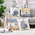 thumbnail image 4 of Kyusrd Summer Letters Pillow Set Scallop Printing Sofa Window Cushion Set Living Room Bedroom Cushions, 4 of 4