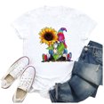 thumbnail image 4 of Pompotops T-Shirt à Manches Courtes Imprimé Tournesol Womens, 4 of 5