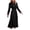 Black, variant on cfhntfmh Wedding Guest Dresses for Women Trendy Cutout Ruffle Crewneck Smocked Maxi Dress Loose Pleated Party Dress