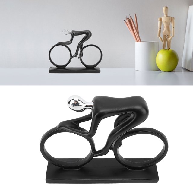 Resin Figure Statue, Decorative Abstract Musician Sports Men Figurines For Decor Black