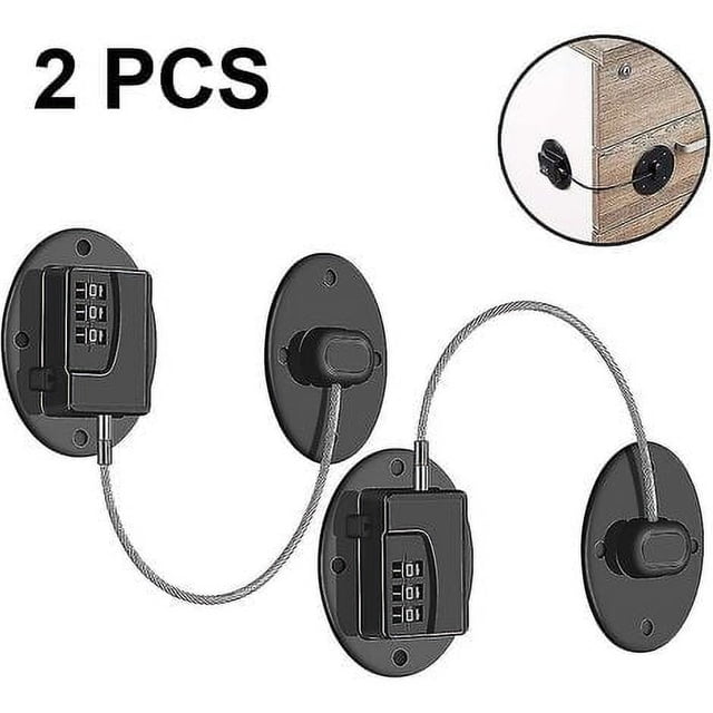 2 Refrigerator Locks Heavy Duty Combination Refrigerator Lock