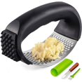 thumbnail image 1 of Garlic Press, Upgrade Garlic Mincer Stainless Steel Garlic Press Rocker, Professional Kitchen Gadget with Ergonomic Handle，Garlic Peeler, 1 of 1