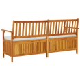 thumbnail image 3 of vidaXL Storage Bench with Cushion 170 cm Solid Wood Acacia, 3 of 5