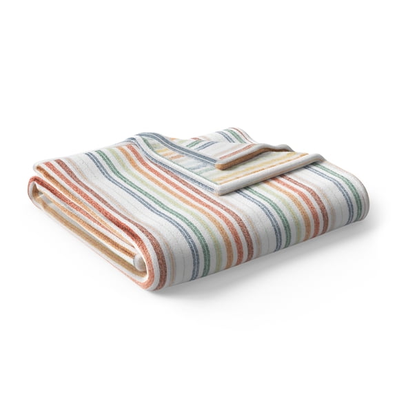 Plaid en peluche douillet Mainstays Kids, motif rayures vintage, 50 po x 60 po