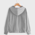 thumbnail image 3 of XZNGL Womens Round Neck Hooded Drawstring Printed Sweatshirts Long Sleeved Top Sweatshirts, 3 of 3