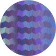thumbnail image 1 of Ahgly Company Tapis d'Intérieur Lavable en Machine Carré Transitionnel Violet Améthyste Violet, 3 Pieds Carré, 1 of 7