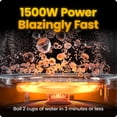 thumbnail image 2 of Chefman 1.8L Custom-Temp Electric Kettle, 1500W w/ Digital Temperature Control – Stainless Steel, 2 of 7
