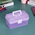thumbnail image 4 of Storage Case,Box Watercolor Oil Portable Art Box Watercolor Container Siuke Clear Craft Container Siuke Clear Art Box Watercolor Oil Supplies Leeofty Qisuo Purple, 4 of 7