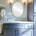 thumbnail image 3 of London Framed Oval Mirror - Linen White - 17" x 21", 3 of 7