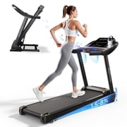 YPOO Folding Treadmill with Adjustable Incline, Portable Exercise Machine for Home, Bluetooth Speakers, 300 lb Capacity, 2.5HP and APP Control