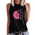 thumbnail image 2 of TIMIFIS Breast Cancer Ribbon Women's Racerback Tank Casual Sleeveless Printed Ladies Round Neck Blouses Tops T-ShirtFall/Winter, 2 of 5