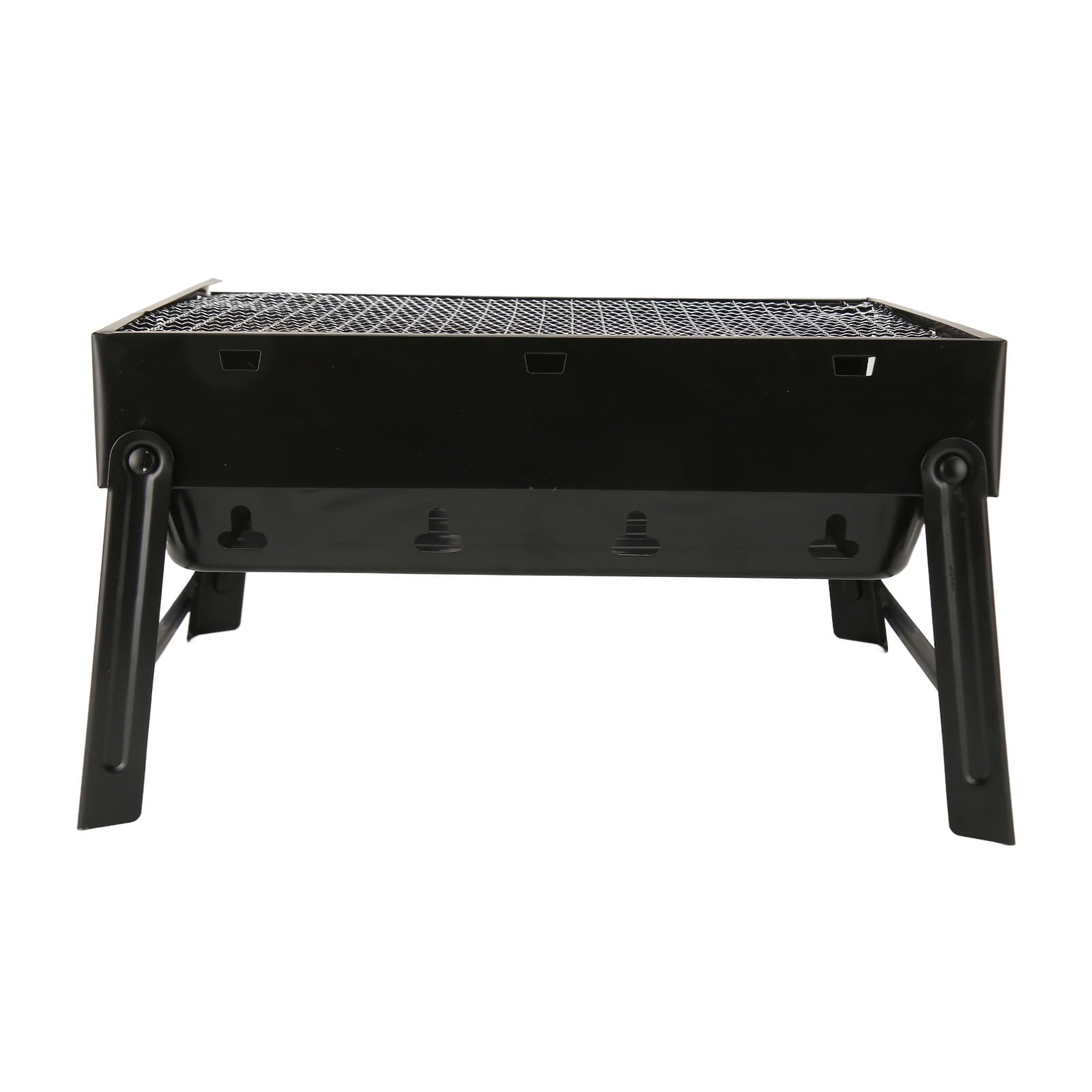Outdoor BBQ Charcoal Oven, Foldable Barbecue Grill Space Saving Small Size Portable Heat Resistant with Grid Grill for Picnic