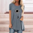 thumbnail image 2 of Pompotops Femmes Mode Casual Chemises Manches Courtes Tee Tops Tunique Blouse, 2 of 4