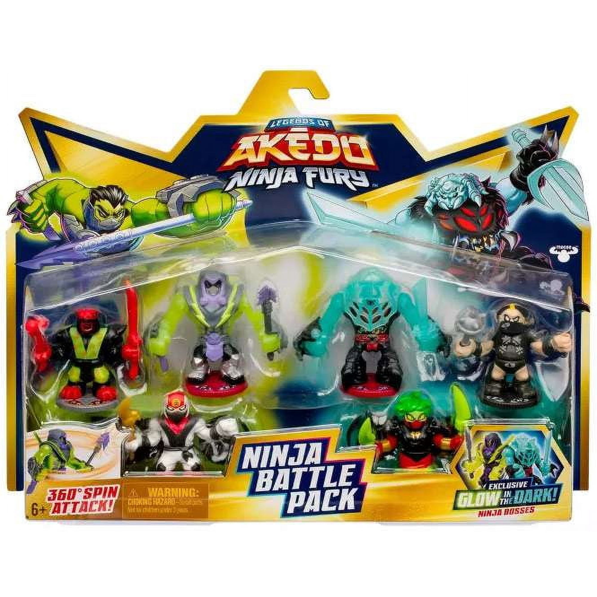 Legends of Akedo Ninja Fury Battle Pack Action Figure Set - 6pk