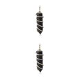 thumbnail image 1 of yingyy Wire Wrapped Charm Hanging Pendant Colorful Exquisite Crystal Crafting Necklace Keychains Earrings Accessories Black 2Set, 1 of 6
