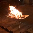 thumbnail image 4 of Disassemble Garden Backyard Heating Mesh Stainless Steel Outdoor Camping Campfire Fire Rack Foldable Mesh Fire Pit BBQ Tools Hot Fire Mat 45x45cm, 4 of 6