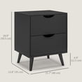 thumbnail image 3 of Table de Nuit Moderne, Table de Chevet avec 2 Tiroirs et Pattes en Bois pour Chambre, 3 of 10
