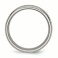 thumbnail image 2 of Titanium Beveled Edge, Concave 8mm Brushed & Polished Band Ring 11.5 Size, 2 of 6