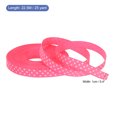 thumbnail image 2 of Uxcell Grosgrain Ribbons with White Dots Ribbon Bow Decoration Crafts Gift Wrapping Wedding Bright Pink 25 Yards 3/8 Inch, 2 of 6