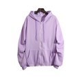 thumbnail image 1 of LUXUR Cardigans pour Femmes avec Poches Hoodies Décontractés d'Automne Violet S, 1 of 2