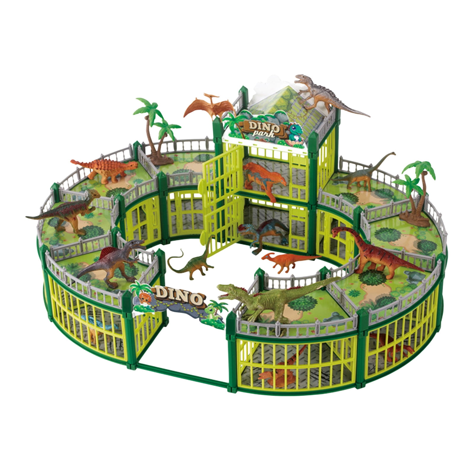 Dinosaur Castle Building Blocks Set Educational Stem Toys For Kids Preschool Learning Construction Playset With Plastic Dinosaurs Figures