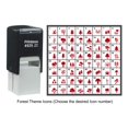 thumbnail image 3 of Printtoo Personalized Forest Theme Icons Rubber Stamp Self Inking Stamper 24 mm-Red, 3 of 7