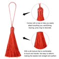 thumbnail image 3 of Unique Bargains 6.5' Silky Bookmark Tassels with Loop for DIY Craft Accessory, 8Pack Red, 3 of 5