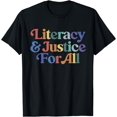 thumbnail image 1 of Literacy Justice For All Stop Book Banning Protect Librarian T-Shirt - As Picture - XL, 1 of 2