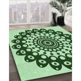 thumbnail image 3 of Ahgly Tapis d'Intérieur Lavable en Machine Carré Vert Pâle, 6 Pieds Carré, 3 of 7