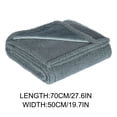 thumbnail image 2 of Fridja Gray Throw Blanket for Bedroom, 27.6" x 19.7" inches Flannel Solid Color Super Soft Skin Friendly Plush Cozy Lightweight Warm Blanket for Couch Sofa Chair Car Office, 2 of 5