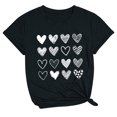 thumbnail image 2 of Meichang T-Shirts de la Saint-Valentin pour Femmes, T-Shirts Graphiques Mignons avec Cœur, Manches Courtes, Col Rond, Coupe Ample, T-Shirts de Fête, Cadeaux de la Saint-Valentin, 2 of 3
