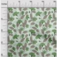 thumbnail image 2 of oneOone Tissu Popeline de Coton Vert Floral Rétro Matériel de Couture Imprimé Tissu au Mètre 42 Pouces de Large, 2 of 5