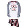 thumbnail image 1 of LSLJS Noël Family Pajamas Matching Sets, Parent-Enfant Costume de Noël Patchwork Plaid Imprimé Homewear Col Rond Manches Longues Pajamas Deux Pièces pour les Vacances de Noël Ensemble de Vêtements de Nuit, 1 of 4
