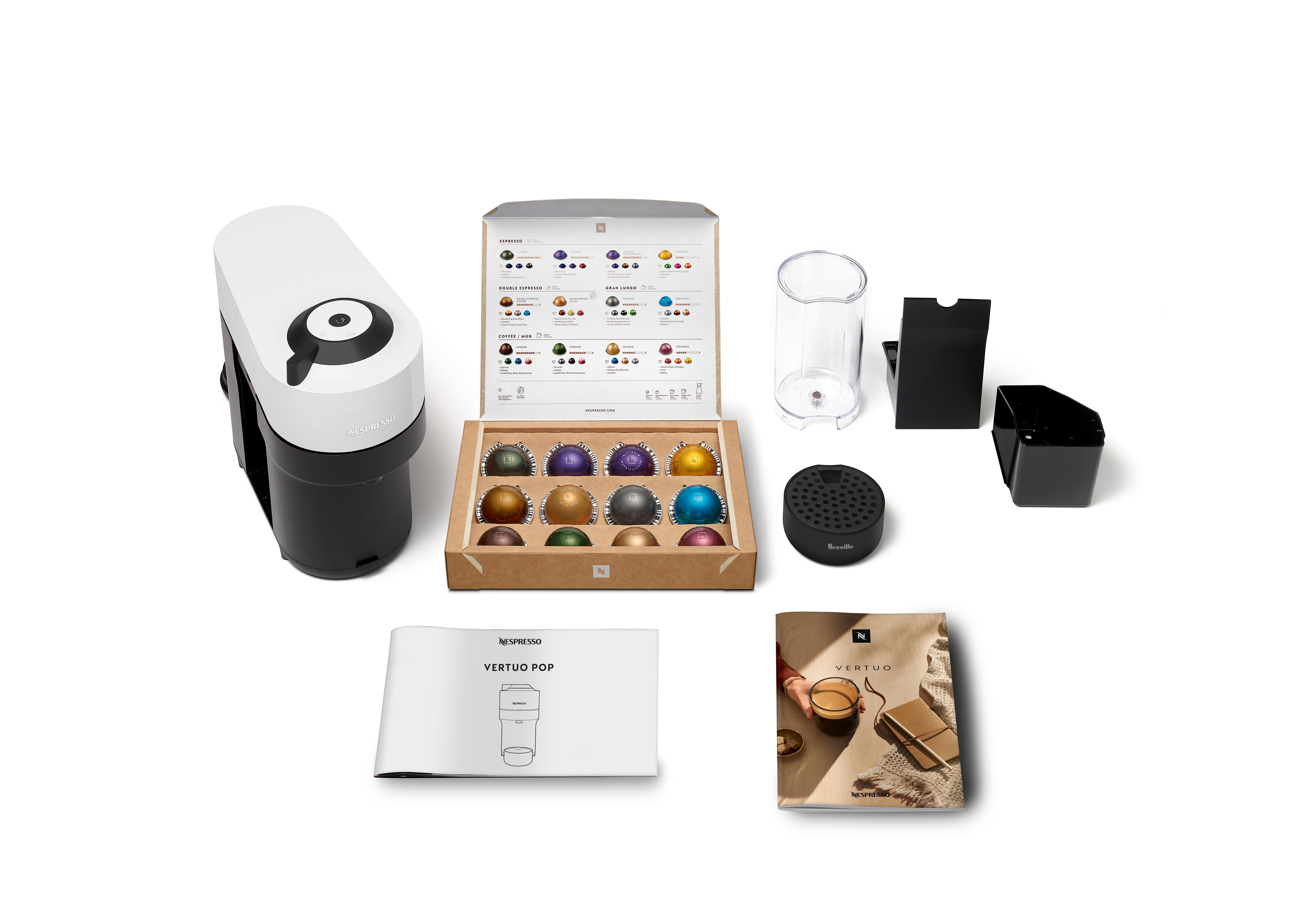 Nespresso Vertuo Pop Coffee and Espresso Machine Coconut White by